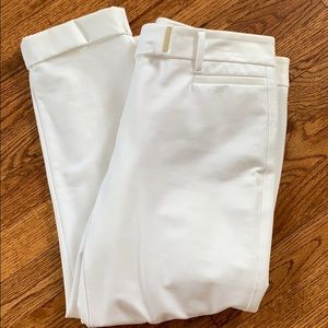 Slim Crop White Pants - White House Black Market
